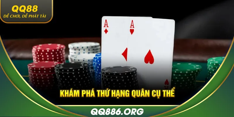 Khám phá thứ hạng quân cụ thể